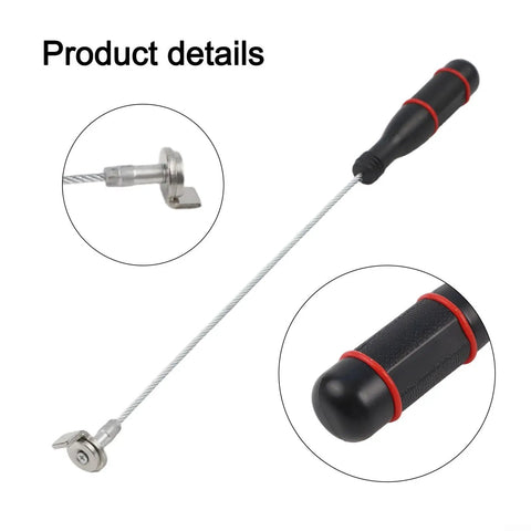 Must-Have Oil Drain Screw Remover Tool Wrench For Hot Oil Pan Removal High Carbon Steel Anti-Scalding Design Heavy Duty Auto Repair Kit Gear, cable handle detail