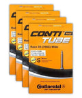 Road-Ready Bike Inner Tubes 700x25-32c With 60mm Presta Valve, 4-Pack In Black, Conti Sticker Included For Easy Fixes And Smooth Rides