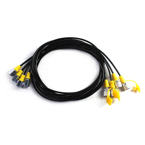 Heavy Lifter Hydraulic Pressure Test Kit With Four Reliable Gauges And Ten Rugged Couplings Plus Three Premium Hoses Perfect For Excavator Service And Construction Project Demands Comes With A Secure Latch Carry Case