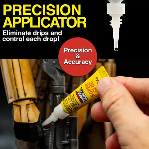 Using Clear Instant Bonding Glue With Precision Tip For Wood Metal Plastic And Ceramics 12 Pack 2 Gram Tubes in precise application
