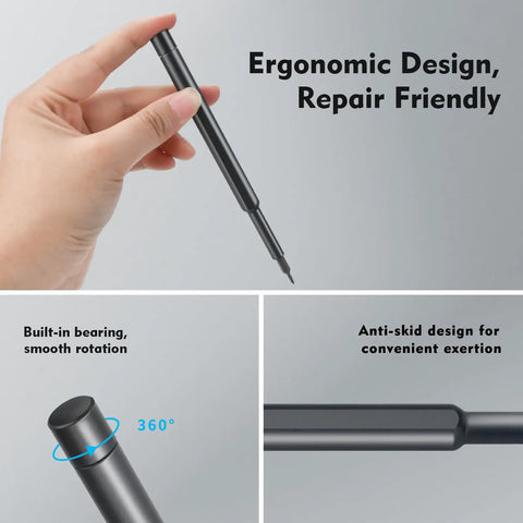 25-In-1 Mini Precision Screwdriver Set for Electronics and Gadgets with ergonomic design and magnetic torque tool in use.