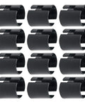 32 Pack Plastic Wire Shelf Clips For Post Shelving System, Locking Fixing Clamps With 1.5 Inch Split Sleeves, black finish