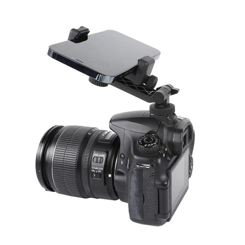 Universal Phone Tripod Mount Adapter with 360 Degree Rotation for Hot Shoe Cameras and DSLRs, 1/4 Inch Screw, Canon Nikon Sony