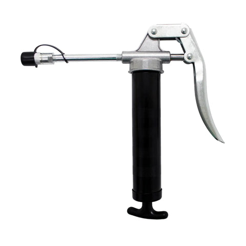 Compact Pistol Grip Grease Gun With 3 Oz Cartridge Black Built For One Hand Operation Lightweight Easy To Use
