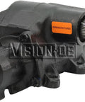 Remanufactured Power Steering Gear Assembly With Built In Electrical Resistor, robust design for truck handling, image from side angle.