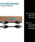 Heavy Duty Front Cv Axle Shaft Assembly Set With Driver And Passenger Neoprene Boots Oe Spec showing two cv axle assemblies