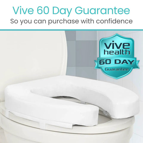 Solid Comfort Universal Toilet Seat Riser Cushion For Seniors Helping Hip Knee Pain Relief Elevated Bathroom Seat No Fuss Setup Thick Padding Makes Every Sit Stand Transfer Smooth Stress Free Daily Essential Aid