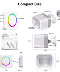 Driveway Alarm With Motion Sensor Door Chime 58 Melodies And 500 Feet Range Smart Detection features and compact size diagram