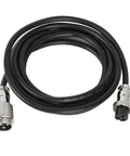 GX16 3 Pin Aviation Connector Cable With 6.56 Feet Length Male To Female Extension Cord Panel Mount, coiled black wire