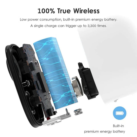 Wireless Outdoor Security Camera Kit Four Pack 2K Battery Powered Cameras internal battery diagram