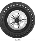 M365 Rear Wheel Hub And Tire Replacement Kit With Explosion-Proof, Pressure-Resistant, And Shock-Absorbent Build, top view.