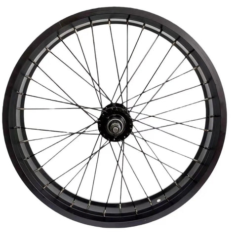 Beefy Fat Bike Front Wheel 20x4.0 With Double Wall Alloy Rim 135mm Bolt-On Hub 36x13G Stainless Steel Spokes Disc Brake Only