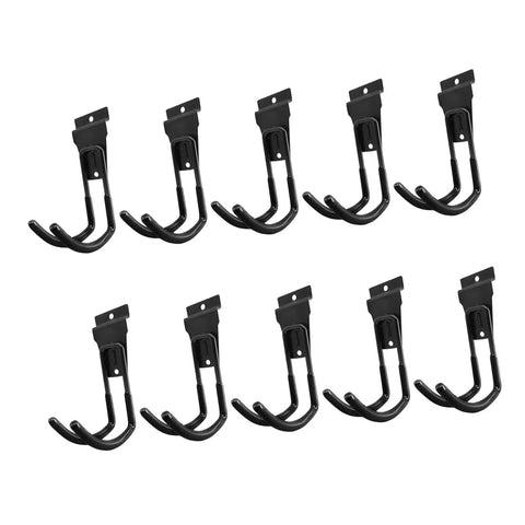 Heavy Duty Steel J Hooks For Hanging Garden Hose And Tools Easy Install Garage Storage multiple hooks displayed