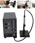 Front view of Automatic CNC Pulse Argon Arc TIG Jewelry Spot Welding Machine with control panel and welding pen.