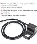 Ride Ready 22mm Stainless Steel Motorcycle Spot Light Switch with manual return, auto return button, universal handlebar fit