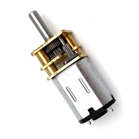 Rock Solid DC 12V Micro Speed Gear Motor With N20 Mini Metal Electric Reducer, compact metal construction for robotics.