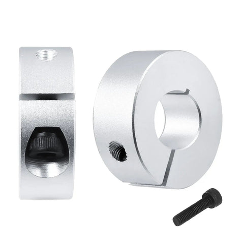 4 Pack 8mm Aluminum Shaft Collar Split Locking Collar Kit, One Piece Design, Durable Aluminum Alloy, 8mm Bore, 25mm Outer Diameter