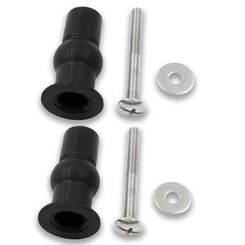 Heavy Duty Stainless Steel Toilet Seat Bolts Fix That Wobbly Seat In No Sweat Fashion M6 Thread Includes Rubber Expansion Gaskets and Bumper Covers.