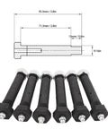 Greaseable Spring Shackle Bolts for Trailers Steel 9 16 Inch By 3 Inch M11x1 Threads Heavy Duty Trailer Suspension Hardware With Grease Zerk Wide Axle Fitment For 2000 3500 5200 6000 7000 Lb Axles, 6-pack