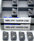 10 Pack Hard Alloy HM90 APKT 1003PDR IC908 External Turning Tool Inserts for CNC Lathe in box