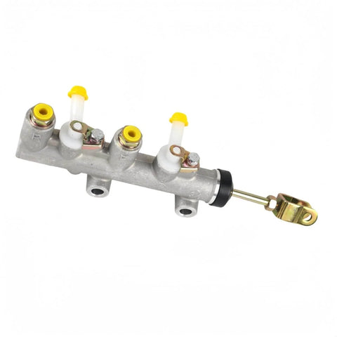 Brake Master Cylinder Assembly For Emerge Golf Carts E2 And E4 Replacement Replaces 1007491 1007840 silver metal part with fittings