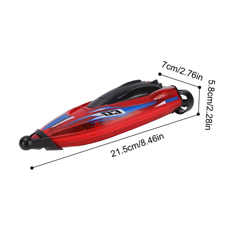 High Speed Remote Control Boat With Dual Brushless Motors, 360 Degree Rotation, Auto Leveling, Led Lights, Red Finish