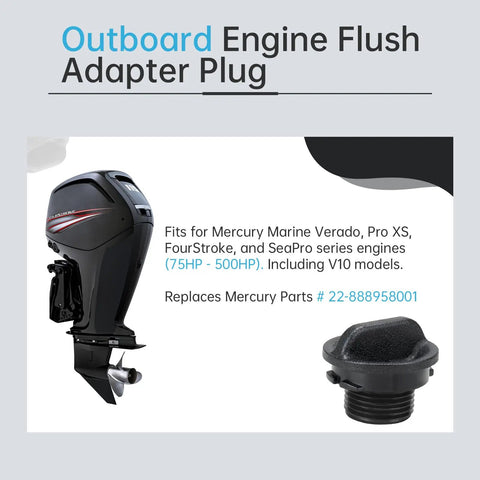 Outboard Flush Plug Replacement Quick Flushing Adapter For Verado Pro XS FourStroke SeaPro 75HP To 500HP And V10 Pro
