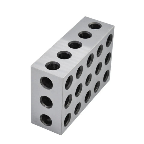 Precision Machinist Milling Blocks Two By Four By Six Inch Hardened Tool Steel Work Holding Set with clamping holes.
