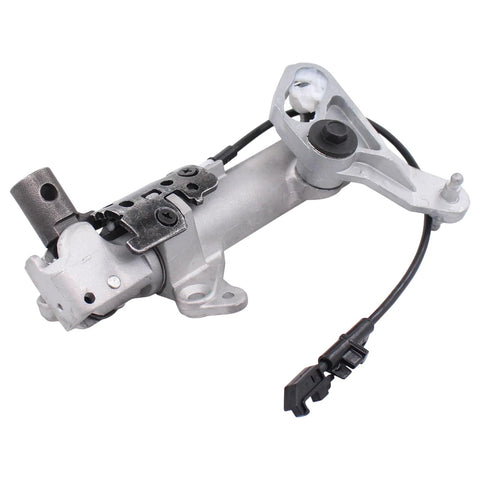 MOTOKU steering column shift mechanism; silver metal housing with wiring harness plug, side view