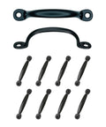 Oil Rubbed Black Utility Tray Pulls 10 Pack With Screws Durable Die Cast Hardware For Cutting Boards Trays Toolboxes And Craft Projects