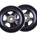 78mm Luggage Wheel Replacement with 8mm Bearings pack of 2, black polyurethane for suitcases, inline skates, caster boards, scooters
