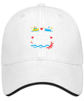 White Washed Cotton Adjustable Cap For Women Lightweight Relaxed Fit Dad Hat Breathable Golf Style Sun Protection Casual Chill Outdoor Summer Hat With Adjustable Strap Keeps You Cool On Hot Days, front view