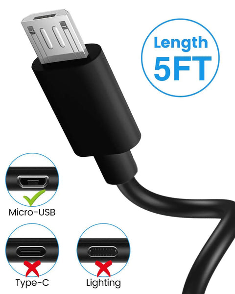Heavy Duty USB Micro Rotary Tool Charger Cable For Cordless Rotary Tools Works With Dremel Lite 7760 N10 And Dreme 7350PET PawControl Plus HARDELL EShi BYWOKY JEDIA GOXAWEE APEXFORGE, 5ft Micro-USB cable
