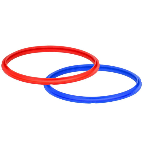 Two-Pack 8-Qt Sealing Ring Set For Electric Pressure Cookers, Non-Toxic BPA-Free Inner Pot Gasket Replacement Parts, Red And Blue