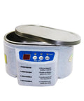 Top Notch Digital Ultrasonic Cleaner Bath For Jewelry Glasses And Manicure Stones with stainless lid, measuring 190x145x93mm.
