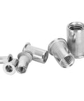 205-Piece M3 To M10 Stainless Steel Rivet Nut Kit With Quick Riveting, Clear Box, For Metal Sheets And Pipes, close-up view