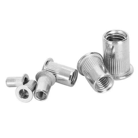 205-Piece M3 To M10 Stainless Steel Rivet Nut Kit With Quick Riveting, Clear Box, For Metal Sheets And Pipes, close-up view