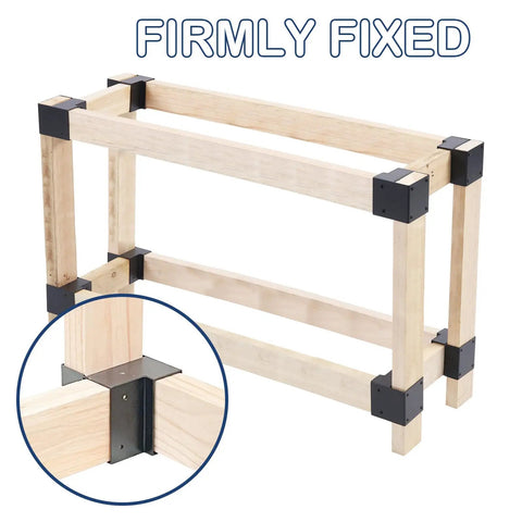 8 Piece 2x4 Workbench Bracket Kit For DIY Workbench Shelving And Tables With 3 Way Corner Brackets And Screws Sturdy Carbon Steel Construction Built To Support Heavy Duty Garage Or Shop Setups