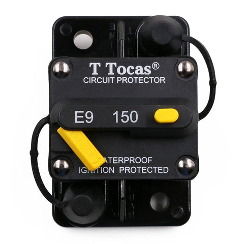 Beefy 150 Amp Car Circuit Breaker With Manual Reset For Autos Boats RVs Trucks And Solar Battery Systems 12V To 48V DC Waterproof IP67 UL Certified Type III Switchable