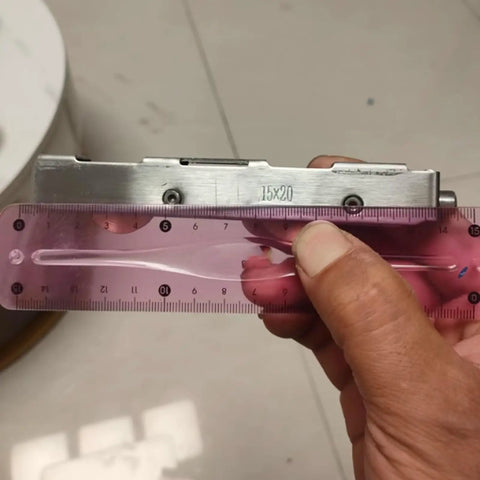 Built Tough Window Pulley Replacement Featuring Super Smooth Nylon Rollers Rust Resistant Rolling For Double Track Sliders shown with measuring instrument.
