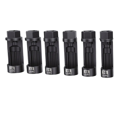 6 Piece Strut Nut Socket Set With Storage Case 16mm 18mm 19mm 21mm 22mm 24mm Shock Absorber Removal Tools For Sedan And SUV