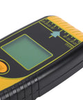 Hyuduo Stud Finder Wall Scanner 7 in 1 (Yellow) close-up of LCD display and controls for depth detection.