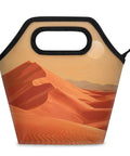 Sunset Insulated Lunch Tote Bag Portable Lunch Box With Large Capacity and desert landscape print on the exterior