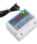 Beefed Up Digital Thermostat Temperature Controller With 30A High Power, Precise Temperature Regulation, Timer Function, Works With 220V AC Or 12V/24V DC, Adjustable Range For Heating And Cooling, Industrial DIY Ready DC24V 600W white display unit with probe