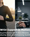 2 Pack Wrist Braces For Carpal Tunnel Tendonitis And Arthritis Pain Relief, Fits Both Right And Left Hands, worn at gym and office