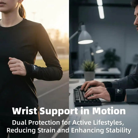 2 Pack Wrist Braces For Carpal Tunnel Tendonitis And Arthritis Pain Relief, Fits Both Right And Left Hands, worn at gym and office