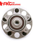 Rear Wheel Bearing Hub Assembly For 2006-2011 Honda Civic ABS LX DX GX 1.8L, 5 Lug, Front View, Direct-Fit OE-Quality Replacement.