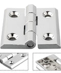 Heavy Duty Zinc Alloy Butt Hinge For Cabinet Doors And Furniture, Silver 60x60mm, close-up of design and screw holes