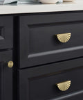 Brushed Gold Cabinet Pulls With A Slick Flat Brass Finish And Hella Sturdy Zinc Alloy Build 3 Inch Center To Center Drawer Handles on dark drawers.