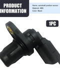 Straight Plug Play Camshaft Position Sensor Smashes Extreme Heat And Instantly Ditches Check Engine Lights Direct OEM Replacement in black ABS.
